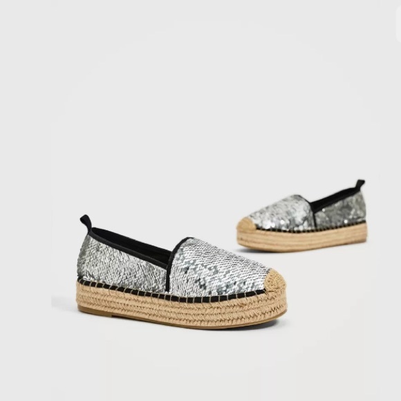 silver platform espadrilles